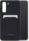 Mobilize Rubber Gelly Card Telefoonhoesje geschikt voor Samsung Galaxy S21 FE Hoesje Flexibel TPU Backcover met Pasjeshouder - Matt Black