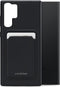 Mobilize Rubber Gelly Card Telefoonhoesje geschikt voor Samsung Galaxy S23 Ultra Hoesje Flexibel TPU Backcover met Pasjeshouder - Matt Black