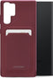 Mobilize Rubber Gelly Card Telefoonhoesje geschikt voor Samsung Galaxy S23 Ultra Hoesje Flexibel TPU Backcover met Pasjeshouder - Bordeaux