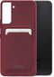 Mobilize Rubber Gelly Card Telefoonhoesje geschikt voor Samsung Galaxy S22 Hoesje Flexibel TPU Backcover met Pasjeshouder - Bordeaux