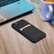 Mobilize Rubber Gelly Card Telefoonhoesje geschikt voor Samsung Galaxy S23 Ultra Hoesje Flexibel TPU Backcover met Pasjeshouder - Matt Black