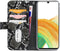 Mobilize - Samsung Galaxy A33 5G Hoesje - Uitneembare Gelly Wallet Case met Pasjeshouder Slangen Zwart