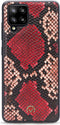 Mobilize - Samsung Galaxy A42 5G Hoesje - Velvet Clutch Case Slangen Rood