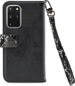 Mobilize - Samsung Galaxy S20 Plus Hoesje - Uitneembare Gelly Wallet Case Slangen Zwart