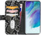 Mobilize - Samsung Galaxy S21 FE Hoesje - Uitneembare Gelly Wallet Case met Pasjeshouder Slangen Zwart