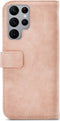 Mobilize - Samsung Galaxy S22 Ultra Hoesje - Elite Gelly Wallet Book Case Licht Roze