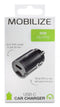 Mobilize Single USB-C Autolader Power Delivery 30W - Zwart