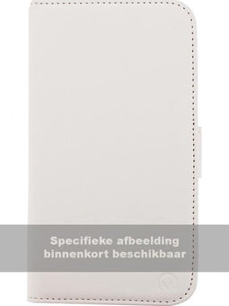 Mobilize (Slim wallet serie) portemonnee case hoesje - Magnetische sluiting en ruimte voor 2 pasjes - Wit kunstleer - voor Samsung Galaxy A7