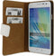 Mobilize (Slim wallet serie) portemonnee case hoesje - Magnetische sluiting en ruimte voor 2 pasjes - Wit kunstleer - voor Samsung Galaxy A7