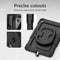 Mobilize Tablethoes geschikt voor Apple iPad 7 (2019) Hardcase Backcover | Mobilize Rotating Defender + Schouderband | Schokbestendig iPad 7 (2019) Telefoonhoesje | Anti Shock Proof + Standaard - Zwart