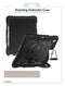 Mobilize Tablethoes geschikt voor Apple iPad Pro 11 Inch (2021) Hardcase Backcover | Mobilize Rotating Defender + Schouderband | Schokbestendig iPad Pro 11 Inch (2021) Telefoonhoesje | Anti Shock Proof + Standaard - Zwart