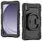 Mobilize Tablethoes geschikt voor Samsung Galaxy Tab A9 (2023) Hardcase Backcover | Mobilize Rotating Defender + Schouderband | Schokbestendig Galaxy Tab A9 (2023) Telefoonhoesje | Anti Shock Proof + Standaard - Zwart