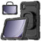 Mobilize Tablethoes geschikt voor Samsung Galaxy Tab A9 (2023) Hardcase Backcover | Mobilize Rotating Defender + Schouderband | Schokbestendig Galaxy Tab A9 (2023) Telefoonhoesje | Anti Shock Proof + Standaard - Zwart