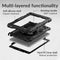 Mobilize Tablethoes geschikt voor Samsung Galaxy Tab A9 Plus (2023) Hardcase Backcover | Mobilize Rotating Defender + Schouderband | Schokbestendig Galaxy Tab A9 Plus (2023) Telefoonhoesje | Anti Shock Proof + Standaard - Zwart