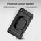 Mobilize Tablethoes geschikt voor Samsung Galaxy Tab S9 Plus Hardcase Backcover | Mobilize Rotating Defender + Schouderband | Schokbestendig Galaxy Tab S9 Plus Telefoonhoesje | Anti Shock Proof + Standaard - Zwart