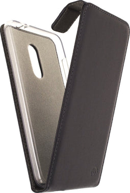 Mobilize Telefoonhoesje geschikt voor Alcatel A7 Hoesje | Mobilize Classic Gelly Flipcase | Pasjeshouder voor 1 Pasje | Telefoonhoesje voor Pinpas / OV Kaart / Rijbewijs - Zwart