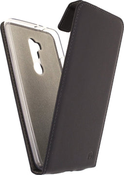 Mobilize Telefoonhoesje geschikt voor Alcatel A7 XL Hoesje | Mobilize Classic Gelly Flipcase | Pasjeshouder voor 1 Pasje | Telefoonhoesje voor Pinpas / OV Kaart / Rijbewijs - Zwart
