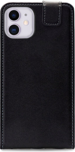 Mobilize Telefoonhoesje geschikt voor Apple iPhone 11 Hoesje | Mobilize Classic Gelly Bookcase | Pasjeshouder voor 1 Pasje | Telefoonhoesje voor Pinpas / OV Kaart / Rijbewijs - Zwart