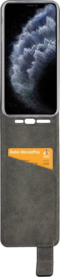 Mobilize Telefoonhoesje geschikt voor Apple iPhone 11 Pro Max Hoesje | Mobilize Classic Gelly Bookcase | Pasjeshouder voor 1 Pasje | Telefoonhoesje voor Pinpas / OV Kaart / Rijbewijs - Zwart