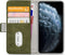 Mobilize Telefoonhoesje geschikt voor Apple iPhone 11 Pro Max Hoesje | Mobilize Elite Gelly Bookcase | Pasjeshouder voor 3 Pasjes | Telefoonhoesje voor Pinpas / OV Kaart / Rijbewijs - Groen