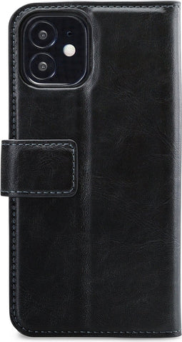 Mobilize Telefoonhoesje geschikt voor Apple iPhone 12 Mini Hoesje | Mobilize Gelly Wallet Uitneembare 2in1 Bookcase Portemonnee | Pasjeshouder voor 3 Pasjes | Telefoonhoesje voor Pinpas / OV Kaart / Rijbewijs - Zwart