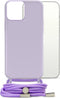 Mobilize Telefoonhoesje geschikt voor Apple iPhone 13 Mini Flexibel TPU | Mobilize Lanyard Gelly Hoesje met koord - Pastel Purple | Paars
