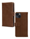Mobilize Telefoonhoesje geschikt voor Apple iPhone 13 Mini Hoesje Echt Leer | Mobilize Wallet Bookcase Portemonnee | Pasjeshouder voor 3 Pasjes | Telefoonhoesje voor Pinpas / OV Kaart / Rijbewijs - Bruin