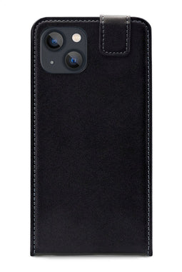 Mobilize Telefoonhoesje geschikt voor Apple iPhone 13 Mini Hoesje | Mobilize Classic Gelly Flipcase | Pasjeshouder voor 1 Pasje | Telefoonhoesje voor Pinpas / OV Kaart / Rijbewijs - Zwart