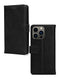 Mobilize Telefoonhoesje geschikt voor Apple iPhone 13 Pro Hoesje Echt Leer | Mobilize Wallet Bookcase Portemonnee | Pasjeshouder voor 3 Pasjes | Telefoonhoesje voor Pinpas / OV Kaart / Rijbewijs - Zwart