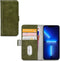 Mobilize Telefoonhoesje geschikt voor Apple iPhone 13 Pro Hoesje | Mobilize Elite Gelly Bookcase Portemonnee | Pasjeshouder voor 3 Pasjes | Telefoonhoesje voor Pinpas / OV Kaart / Rijbewijs - Groen