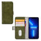 Mobilize Telefoonhoesje geschikt voor Apple iPhone 13 Pro Hoesje | Mobilize Elite Gelly Bookcase Portemonnee | Pasjeshouder voor 3 Pasjes | Telefoonhoesje voor Pinpas / OV Kaart / Rijbewijs - Groen