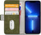 Mobilize Telefoonhoesje geschikt voor Apple iPhone 13 Pro Hoesje | Mobilize Elite Gelly Bookcase Portemonnee | Pasjeshouder voor 3 Pasjes | Telefoonhoesje voor Pinpas / OV Kaart / Rijbewijs - Groen