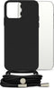 Mobilize Telefoonhoesje geschikt voor Apple iPhone 13 Pro Max Flexibel TPU | Mobilize Lanyard Gelly Hoesje met koord - Zwart