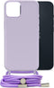Mobilize Telefoonhoesje geschikt voor Apple iPhone 14 Flexibel TPU | Mobilize Lanyard Gelly Hoesje met koord - Pastel Purple | Paars