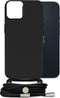 Mobilize Telefoonhoesje geschikt voor Apple iPhone 14 Flexibel TPU | Mobilize Lanyard Gelly Hoesje met koord - Zwart
