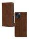 Mobilize Telefoonhoesje geschikt voor Apple iPhone 14 Hoesje Echt Leer | Mobilize Wallet Bookcase Portemonnee | Pasjeshouder voor 3 Pasjes | Telefoonhoesje voor Pinpas / OV Kaart / Rijbewijs - Bruin