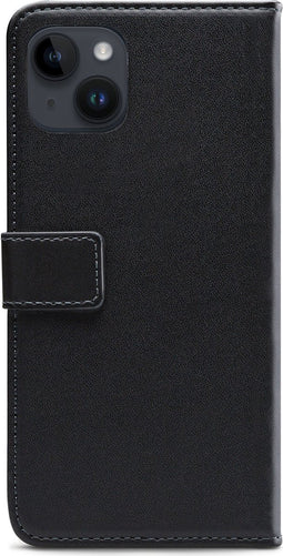 Mobilize Telefoonhoesje geschikt voor Apple iPhone 14 Hoesje | Mobilize Classic Gelly Wallet Bookcase Portemonnee | Pasjeshouder voor 2 Pasjes | Telefoonhoesje voor Pinpas / OV Kaart / Rijbewijs - Zwart