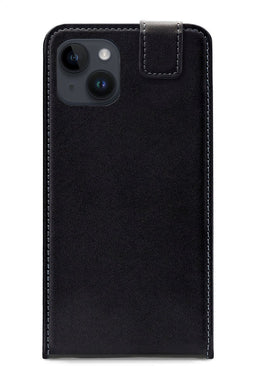 Mobilize Telefoonhoesje geschikt voor Apple iPhone 14 Hoesje | Mobilize Classic Gelly Flipcase | Pasjeshouder voor 1 Pasje | Telefoonhoesje voor Pinpas / OV Kaart / Rijbewijs - Zwart