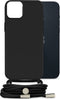 Mobilize Telefoonhoesje geschikt voor Apple iPhone 14 Plus Flexibel TPU | Mobilize Lanyard Gelly Hoesje met koord - Zwart