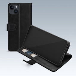Mobilize Telefoonhoesje geschikt voor Apple iPhone 14 Plus Hoesje | Mobilize Premium Gelly Wallet Bookcase Portemonnee | Pasjeshouder voor 3 Pasjes | Telefoonhoesje voor Pinpas / OV Kaart / Rijbewijs - Zwart
