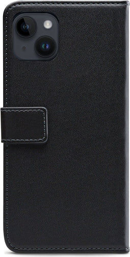 Mobilize Telefoonhoesje geschikt voor Apple iPhone 14 Plus Hoesje | Mobilize Classic Gelly Wallet Bookcase Portemonnee | Pasjeshouder voor 2 Pasjes | Telefoonhoesje voor Pinpas / OV Kaart / Rijbewijs - Zwart