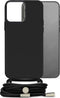 Mobilize Telefoonhoesje geschikt voor Apple iPhone 14 Pro Max Flexibel TPU | Mobilize Lanyard Gelly Hoesje met koord - Zwart