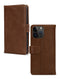 Mobilize Telefoonhoesje geschikt voor Apple iPhone 14 Pro Max Hoesje Echt Leer | Mobilize Wallet Bookcase Portemonnee | Pasjeshouder voor 3 Pasjes | Telefoonhoesje voor Pinpas / OV Kaart / Rijbewijs - Bruin