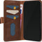 Mobilize Telefoonhoesje geschikt voor Apple iPhone 15 Hoesje Echt Leer | Mobilize Wallet Bookcase Portemonnee | Pasjeshouder voor 3 Pasjes | Telefoonhoesje voor Pinpas / OV Kaart / Rijbewijs - Bruin