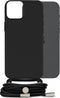 Mobilize Telefoonhoesje geschikt voor Apple iPhone 15 Plus Flexibel TPU | Mobilize Lanyard Gelly Hoesje met koord - Zwart