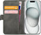 Mobilize Telefoonhoesje geschikt voor Apple iPhone 15 Plus Hoesje | Mobilize Classic Gelly Wallet Bookcase Portemonnee | Pasjeshouder voor 2 Pasjes | Telefoonhoesje voor Pinpas / OV Kaart / Rijbewijs - Zwart