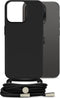 Mobilize Telefoonhoesje geschikt voor Apple iPhone 15 Pro Flexibel TPU | Mobilize Lanyard Gelly Hoesje met koord - Zwart