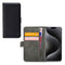 Mobilize Telefoonhoesje geschikt voor Apple iPhone 15 Pro Hoesje | Mobilize Classic Gelly Wallet Bookcase Portemonnee | Pasjeshouder voor 2 Pasjes | Telefoonhoesje voor Pinpas / OV Kaart / Rijbewijs - Zwart