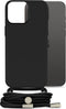 Mobilize Telefoonhoesje geschikt voor Apple iPhone 15 Pro Max Flexibel TPU | Mobilize Lanyard Gelly Hoesje met koord - Zwart