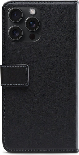 Mobilize Telefoonhoesje geschikt voor Apple iPhone 15 Pro Max Hoesje | Mobilize Classic Gelly Wallet Bookcase Portemonnee | Pasjeshouder voor 2 Pasjes | Telefoonhoesje voor Pinpas / OV Kaart / Rijbewijs - Zwart